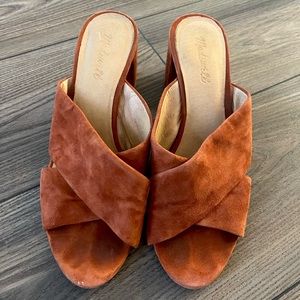 Madewell Suede Mule Heels, Size 9.5